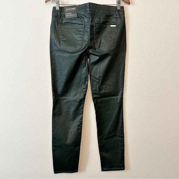 WHBM x Saint Honore Spruce Green Coated Skinny Jean Zip Ankle Women’s Si… - Picture 9 of 12